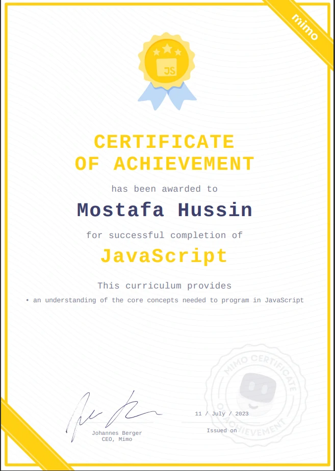 Certificate 7